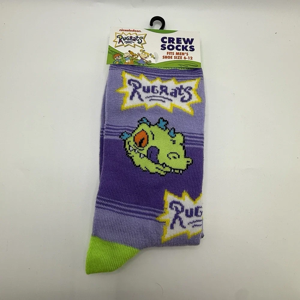 Nickelodeon Rugrats Reptar Socks‎ Men's Size 6-12 NEW